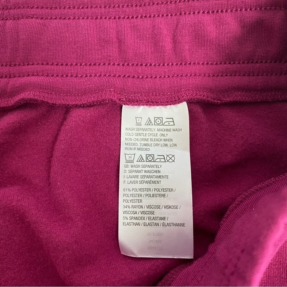 ANYBODY Sweatpants Size 1X Raspberry Lounge Wide Leg Pants - Picture 8 of 8
